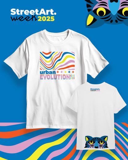 OFFICIAL T-SHIRT STREET ART WEEK 2025 - URBAN EVOLUTION - WHITE