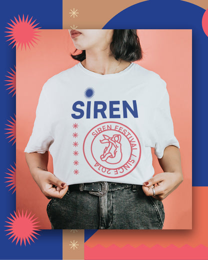 OFFICIAL MERCH - Officina Mush X SIREN FESTIVAL - T-SHIRT BIANCA