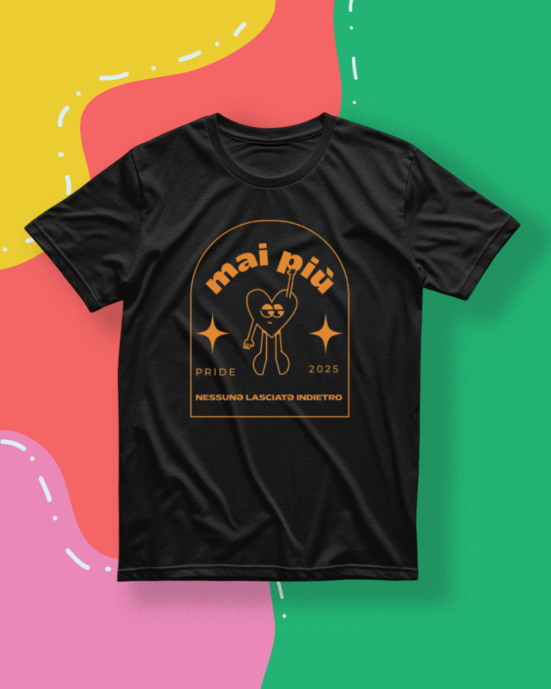 CAPSULE COLLECTION INKLUSION - CAMILLA PISANO - MAI PIÙ NESSUNƏ LASCIATƏ INDIETRO - Officina Mush X SARDEGNA PRIDE 2025