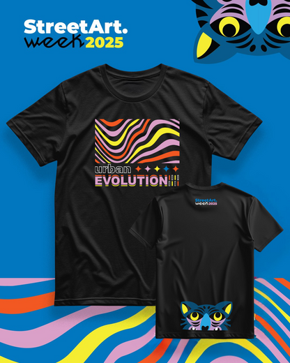 OFFICIAL T-SHIRT STREET ART WEEK 2025 - URBAN EVOLUTION - WHITE